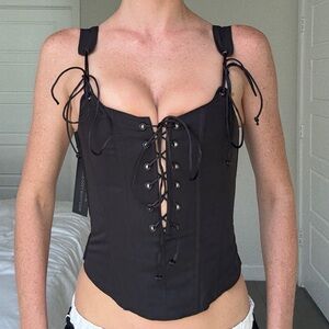 NWT Widow Dolls Kill Forgotten Love Corset Top